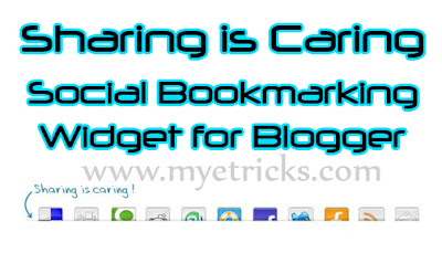 Add Sharing is Caring social bookmarking widget to your blog