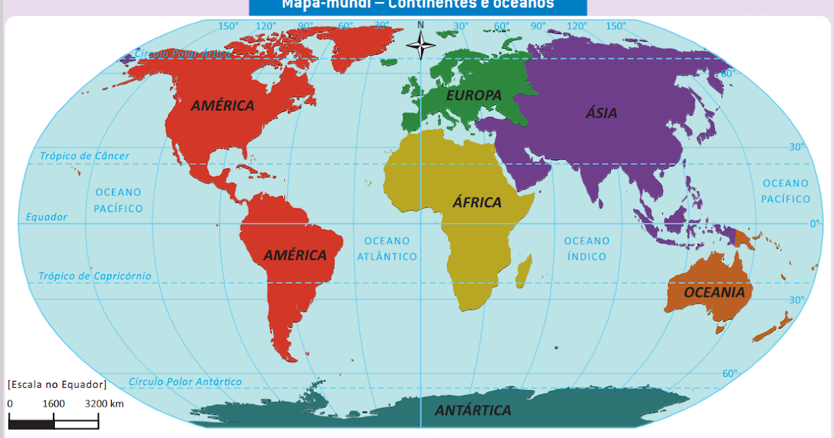 Mapa-múndi: continentes, países, oceanos - Mundo Educação