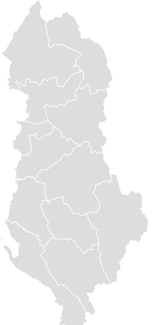 image: Printable Outline, Blank ALBANIA Map (Grey Scale)