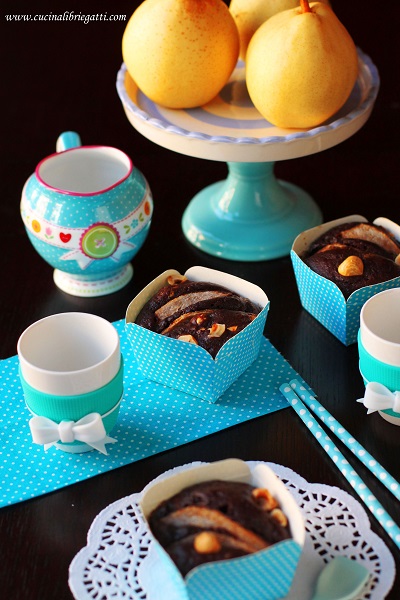 muffin cioccolato pere nocciole merenda muffin cioccolato pere nocciole merenda