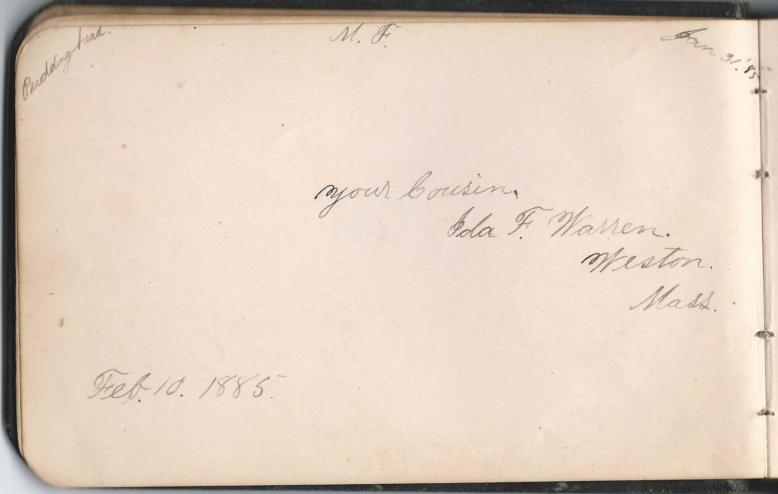 Heirlooms Reunited: 1880s Autograph Album of Anna Fessenden Norris of ...