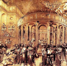 Detail from Ghiberti's second set of doors to the baptistery, which depicts scenes from the life of Joseph