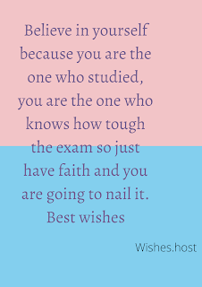 good luck wishes for exam