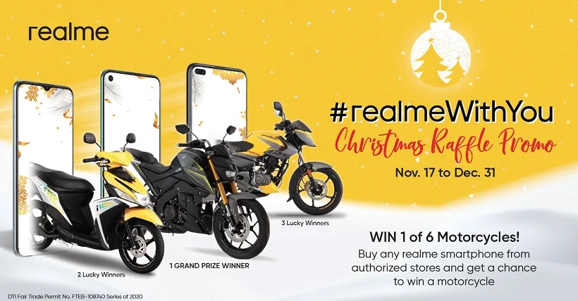 Win brand new motorcycle this Christmas season from realme Philippines.