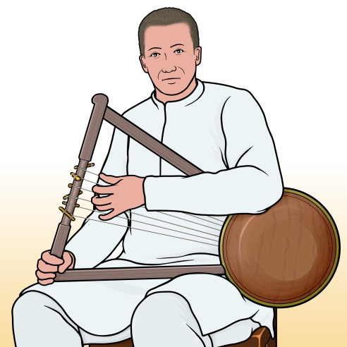 The Krar is a five-or-six stringed lyre from Ethiopia and Eritrea.