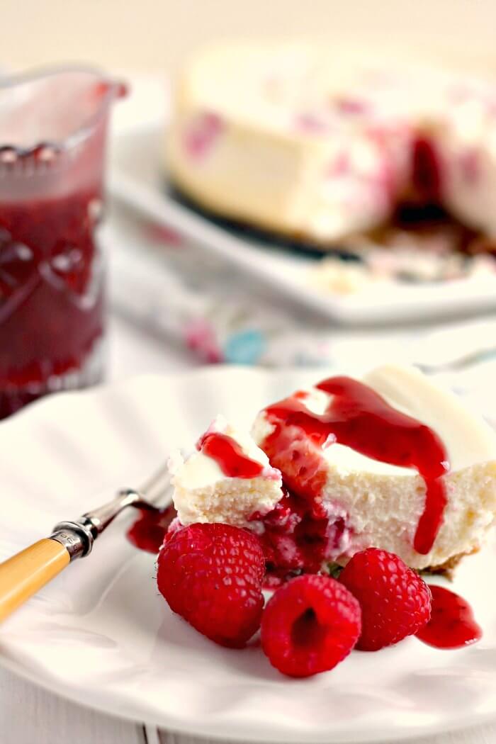 Baked Raspberry Cheesecake - A Cornish Food Blog | Jam and Clotted Cream