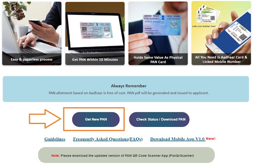 [Free] Instant e-PAN using Aadhar Card Apply Online Form / Status