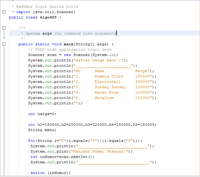CONTOH PEMBUATAN PROGRAM APLIKASIPENJUALAN MENGGUNAKAN JAVA NETBEANS ...