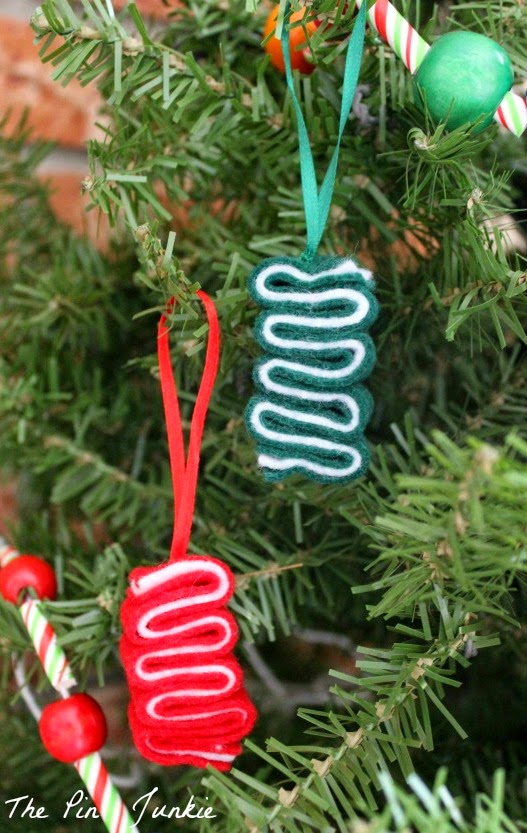 Felt Ribbon Candy Ornaments