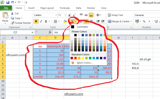 Fungsi Font Pada Microsoft Excel Husaini Blog