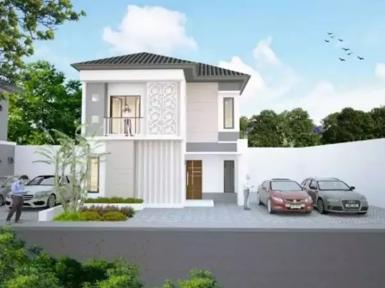 simple 2nd floor house front design