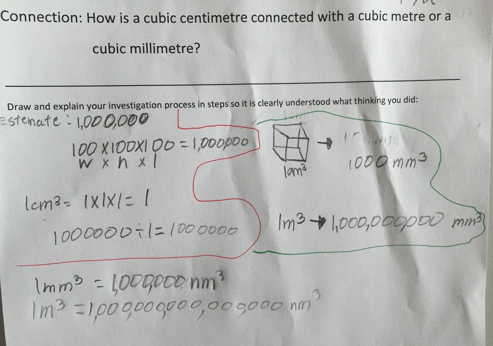 Enquiry-Based Maths: Investigating the Cubic Metre!