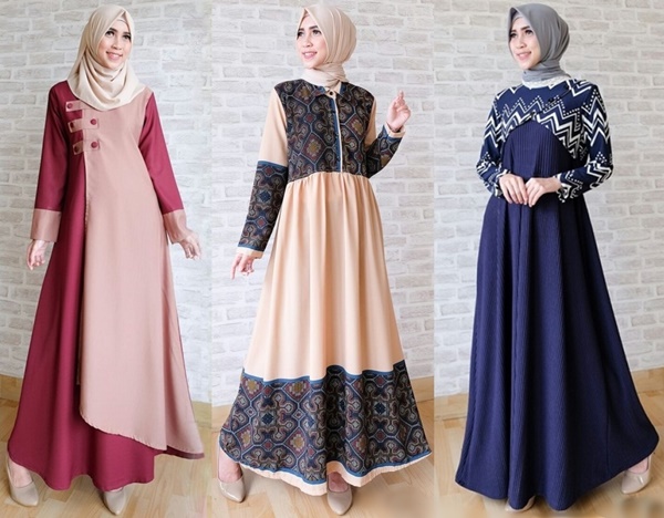 Model Gamis Lebaran Elegan