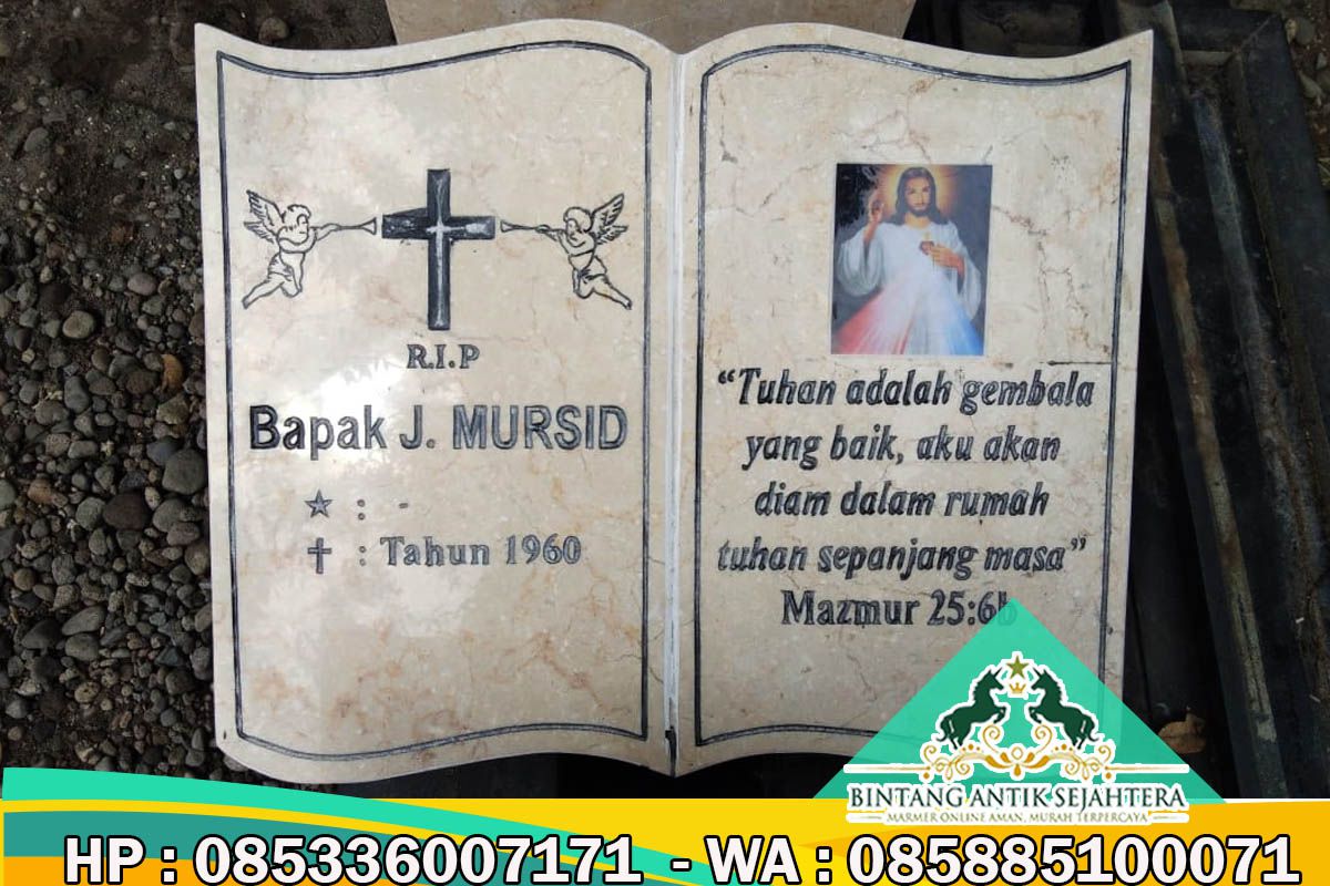 Batu Nisan Katolik, Model Batu Nisan Granit, Contoh Batu Nisan Katolik