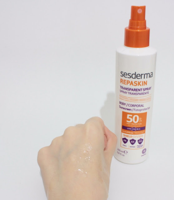 Repaskin fotoprotector corporal Spray transparente