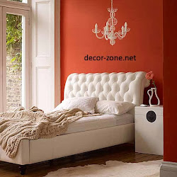 bedroom orange paint creative decor colors