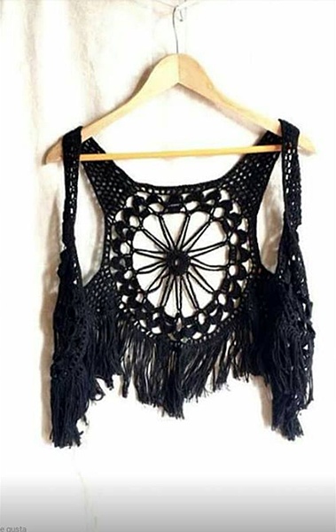 colete fácil e bonito em crochê com gráfico