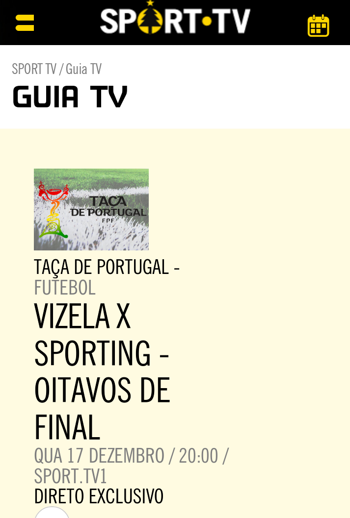 sport tv - Guia TV