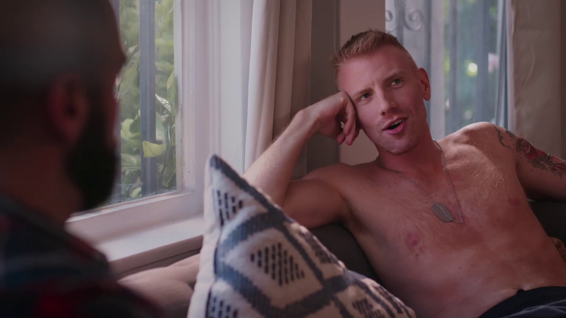 John Halbach and Daniel Newman shirtless in Eastsiders 4-02 "Going Vir...