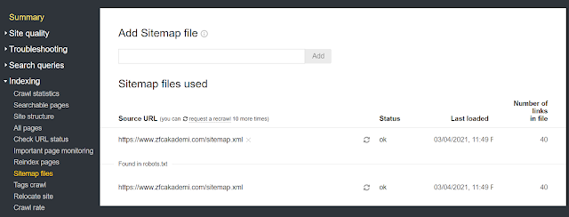 Yandex Webmaster Tool Sitemap Nasıl Eklenir