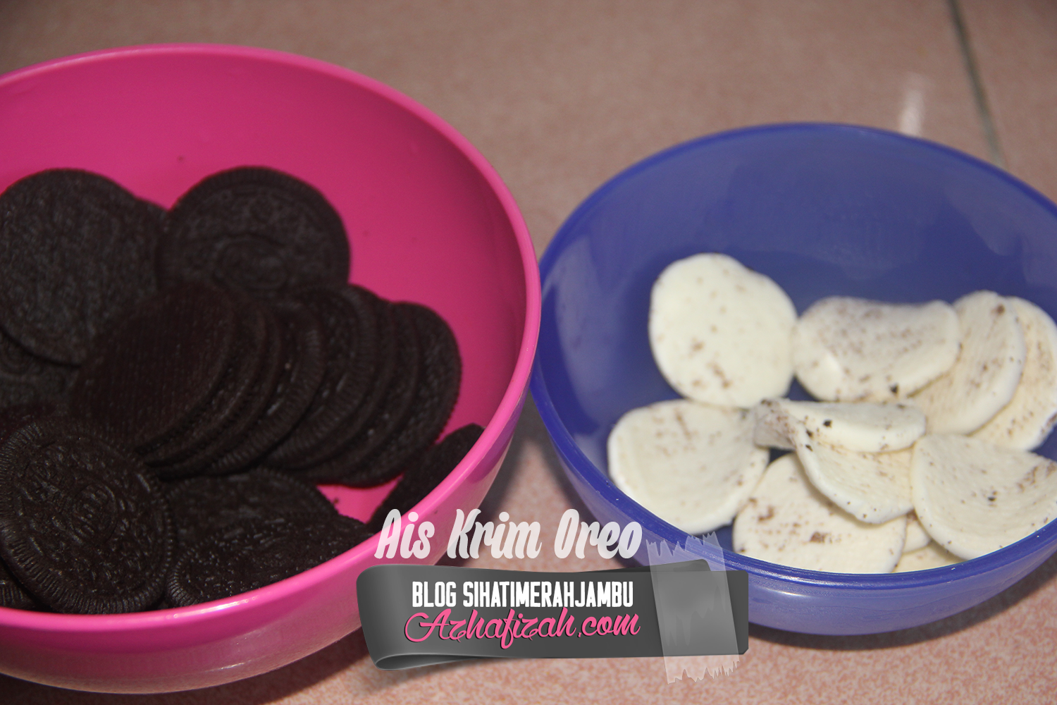 bahan bahan Aiskrim Oreo