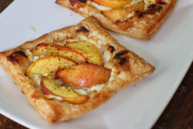 Peach Tarts with Goat Cheese and Honey