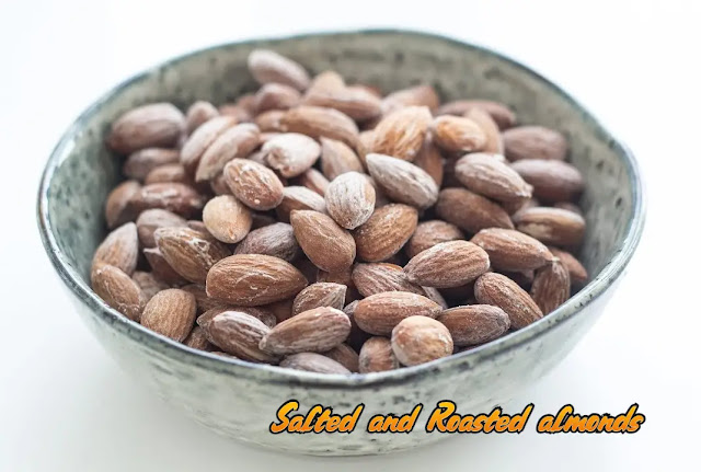 Roasted & Salted Almonds | Salted and Roasted almonds in a pan