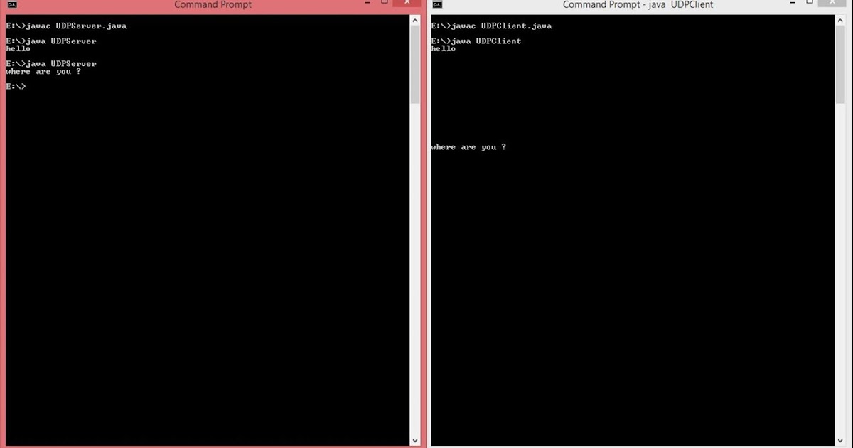 VTU CSE LABS: CN 10 - CLIENT & SERVER PROGRAM USING UDP