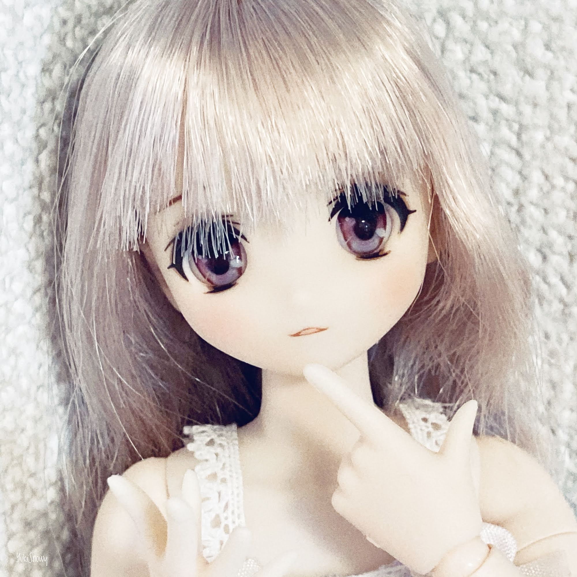 オビツ 植毛ヘッド きらきら乙女ちゃん カスタムドール 1/6ドール
