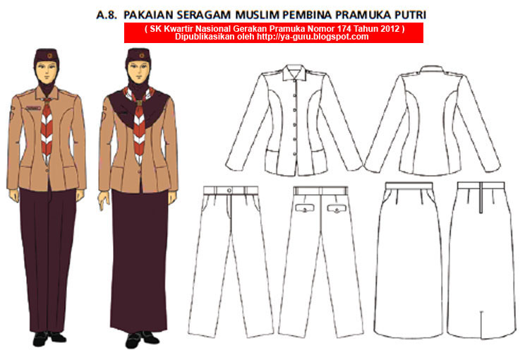 21 Gambar Model Baju Pramuka Pembina Putri Inspirasi Terkini