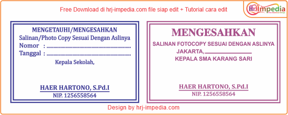 Contoh Stempel Legalisir Ijazah SD Contoh Stempel