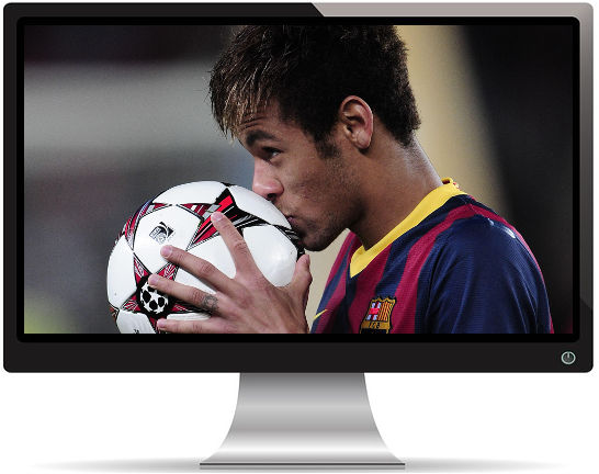Neymar Embrasse le Ballon - Fond d'écran en Full HD 1080p