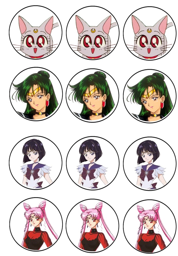 Musings of an Average Mom: Sailor Moon Cupcake Toppers