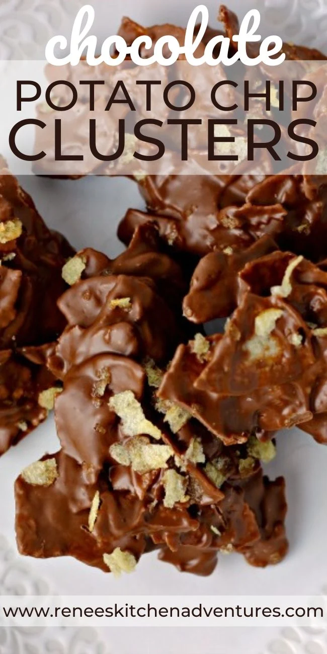 Chocolate Potato Chip Clusters by Renee's Kitchen Adventures pin for Pinterest