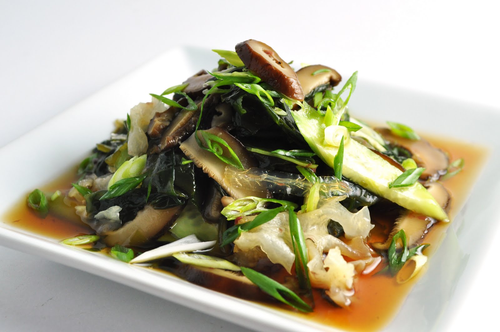 vegan ascent Seaweed Salad with Shiitake Mushrooms