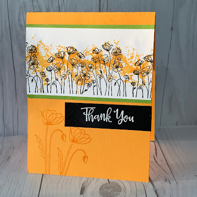 Card idea using Stampin' Up! Painted Poppies Stamp Set