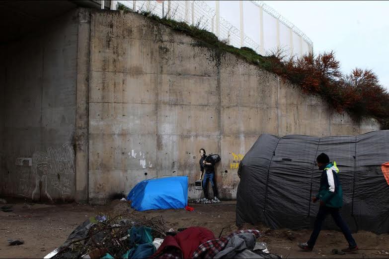 Oeuvre de BANSKI à Calais