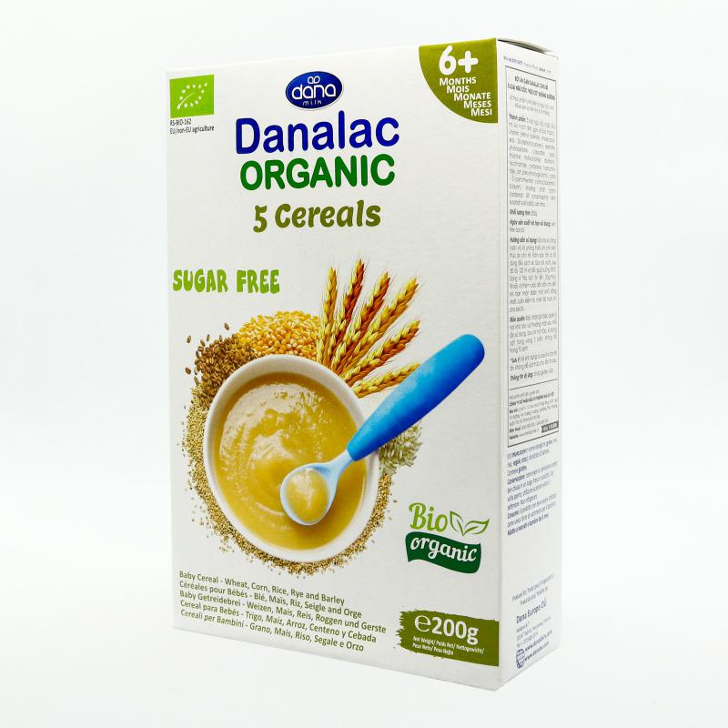 Bột Ăn Dặm DANALAC Ngũ Cốc Hữu Cơ - Hộp 200g