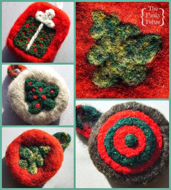 The Funky Felter Needle Felted Christmas Ornaments
