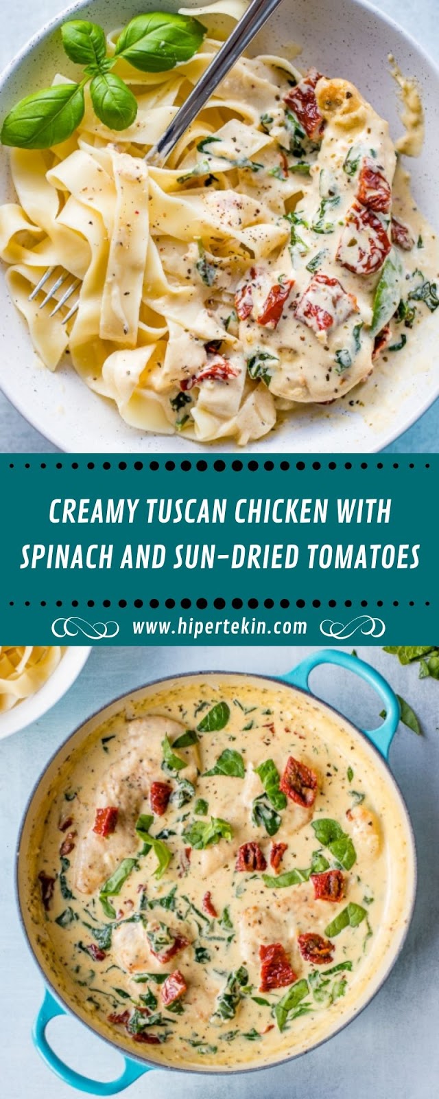 CREAMY TUSCAN CHICKEN WITH SPINACH AND SUN-DRIED TOMATOES