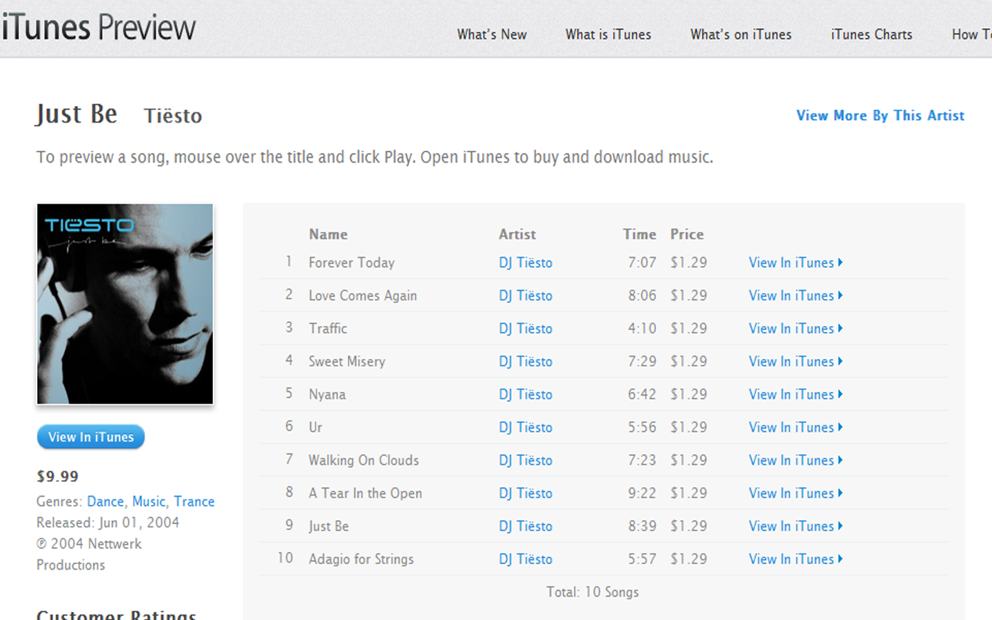 Itunes Albums Of Tiësto Just Be Itunes Plus Aac M4a 