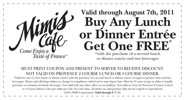 knowkohls.blogspot.com: MIMIS Cafe Coupons Free Entree & Free Muffins ...