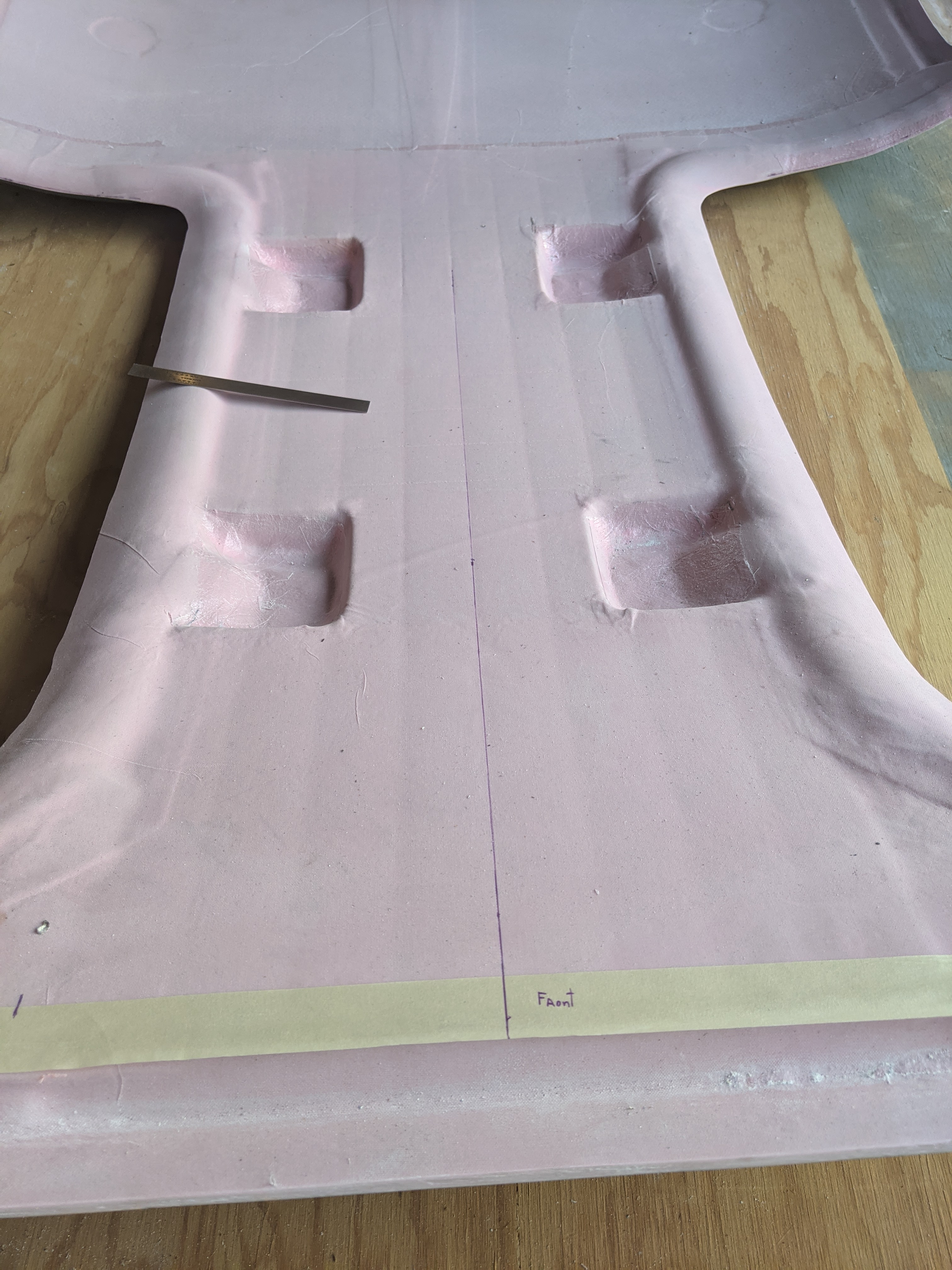 Damazio family's RV10 project Cabin cover countersinking, overhead