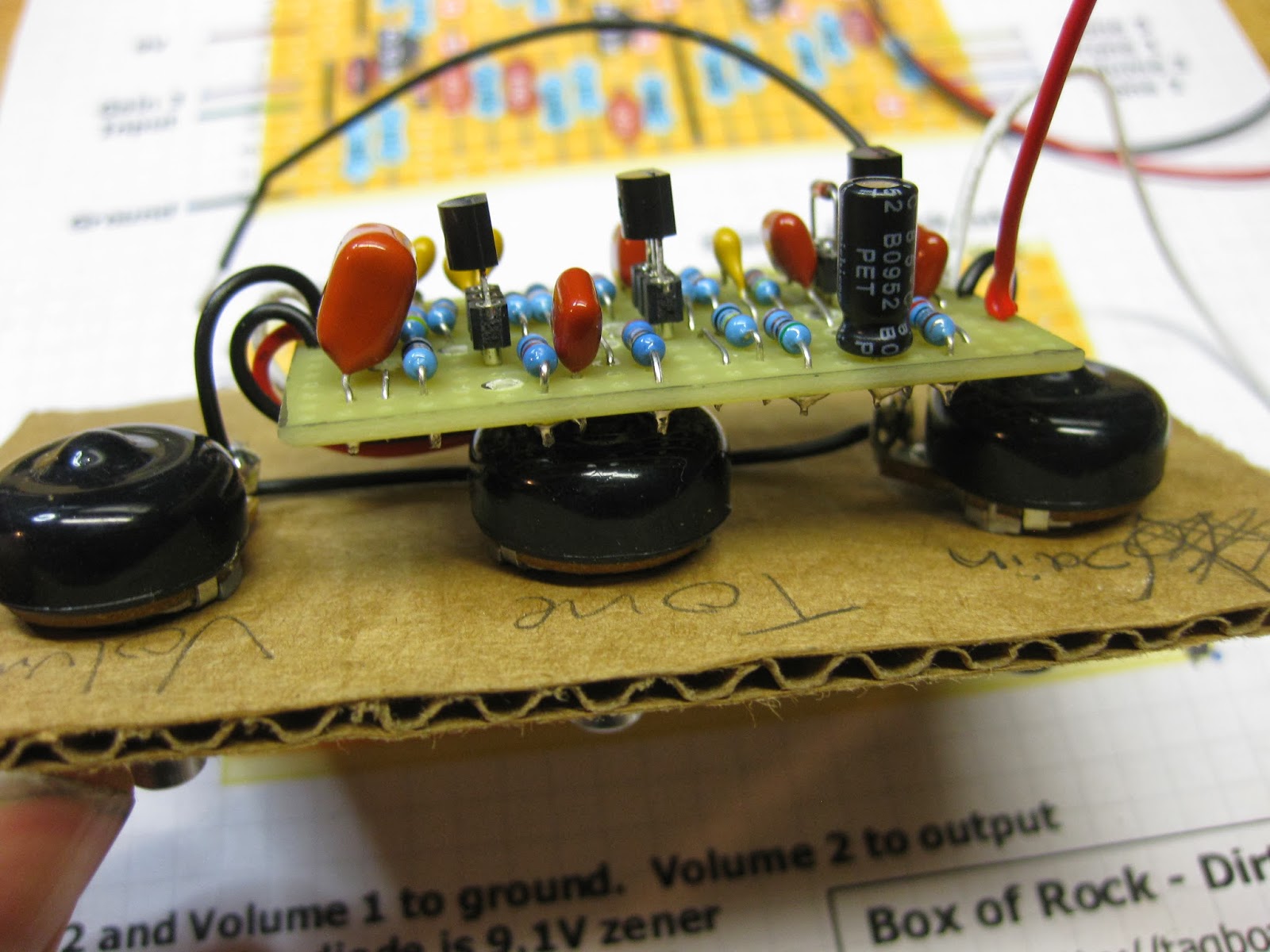 DIY Guitar pedal projects ZVex Box of ROCK pot soldering