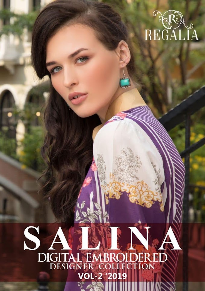 Original Lawn Pakistani Suits Salina By  ZS Textile 