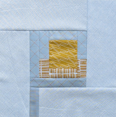 Modern quilt block using Tula Pink City Sampler pattern