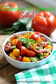 Marinated Cucumber and Tomato Salad recipe from Served Up With Love
