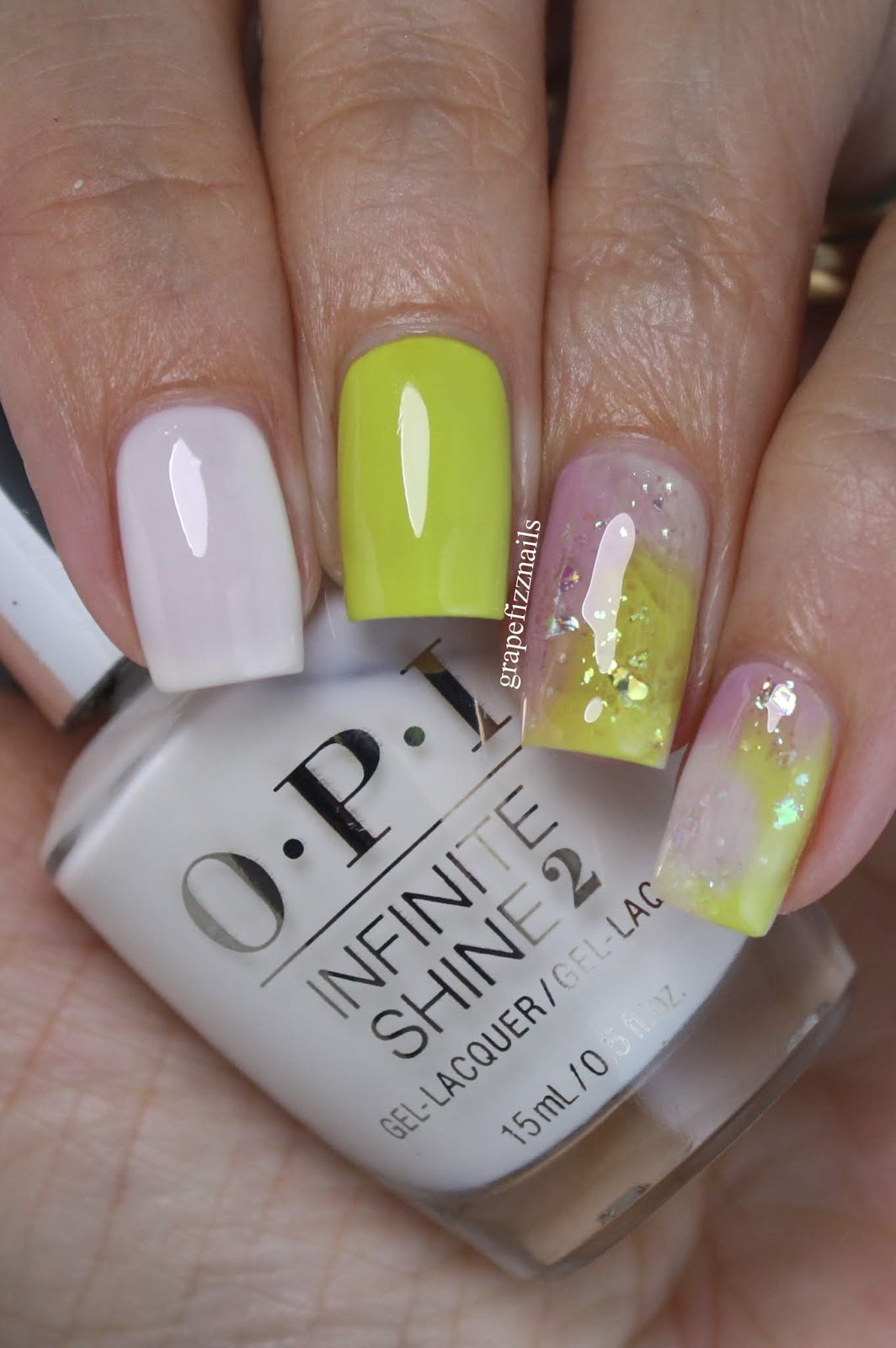 Grape Fizz Nails: Summer Smoosh Mani