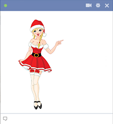 Mrs Claus in Sexy Dress Facebook Sticker