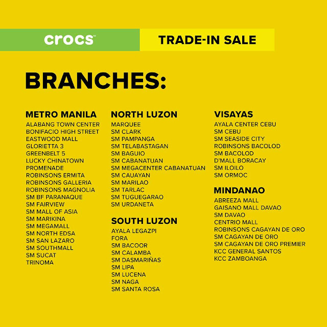 Manila Shopper Crocs TradeIn SALE Sept 2019